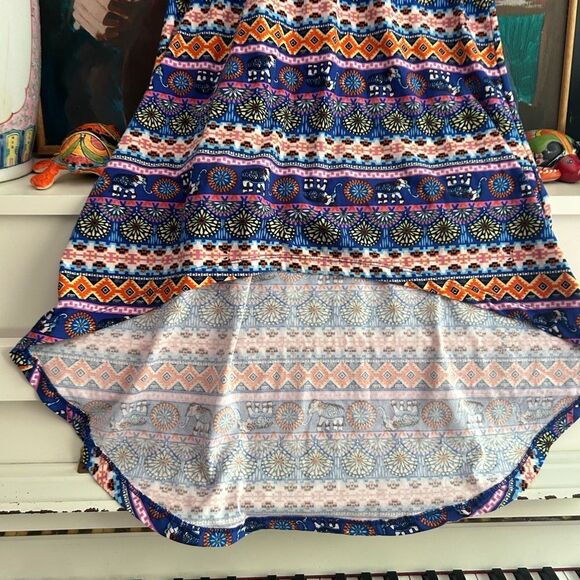 Kiss Colorful Patterned High Low Dress M 10/12 - Picture 3 of 16
